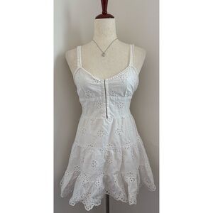 Forever 21 Eyelet Ivory Mini Dress